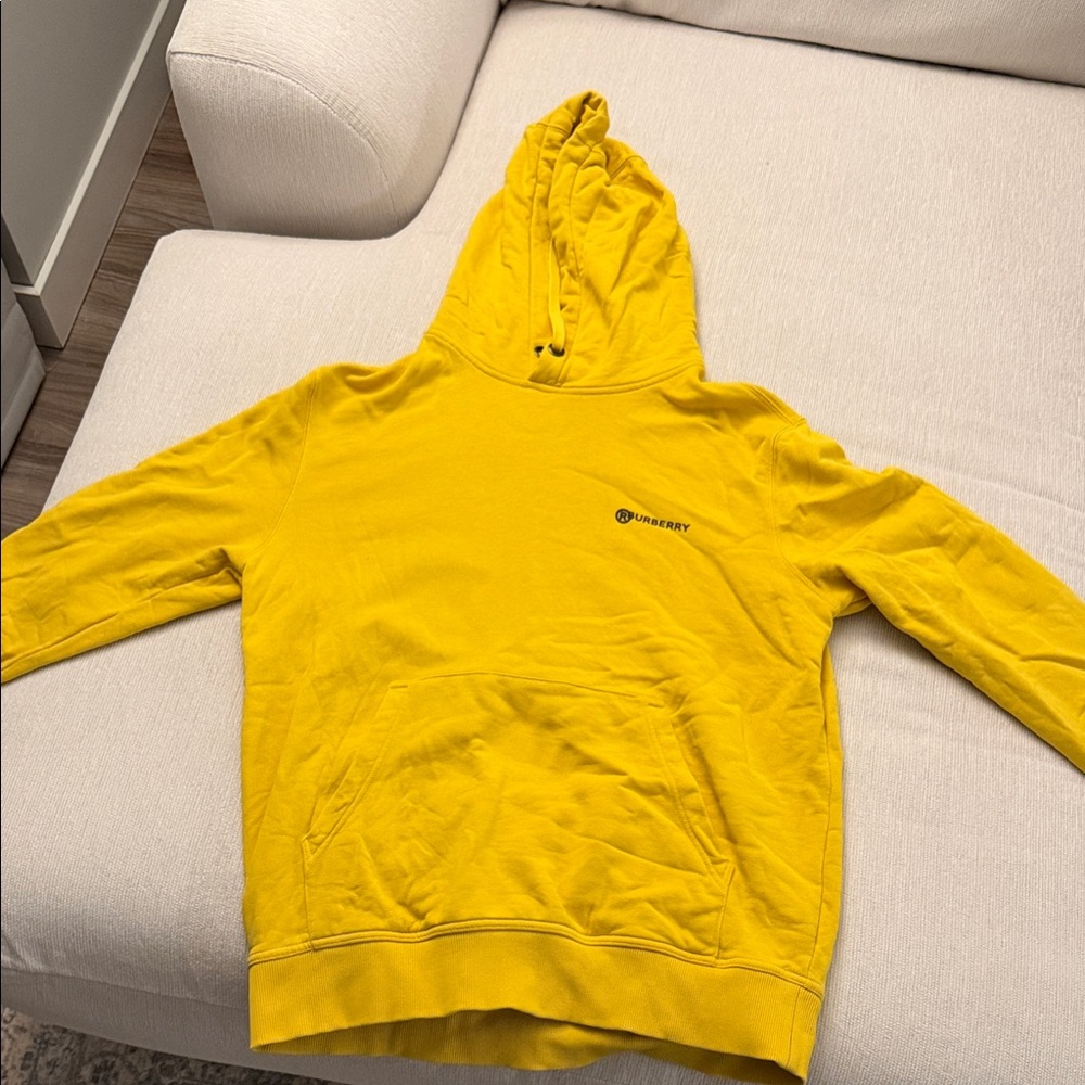 Burberry Bright Yellow Hoodie Sweater